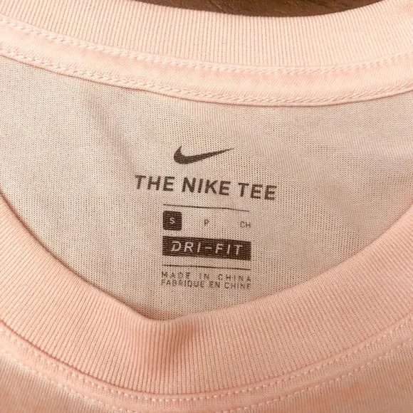Nike Women’s Dri-Fit Training Workout Rose/Peach Tee Size S Short Sleeve Tee - Picture 3 of 7